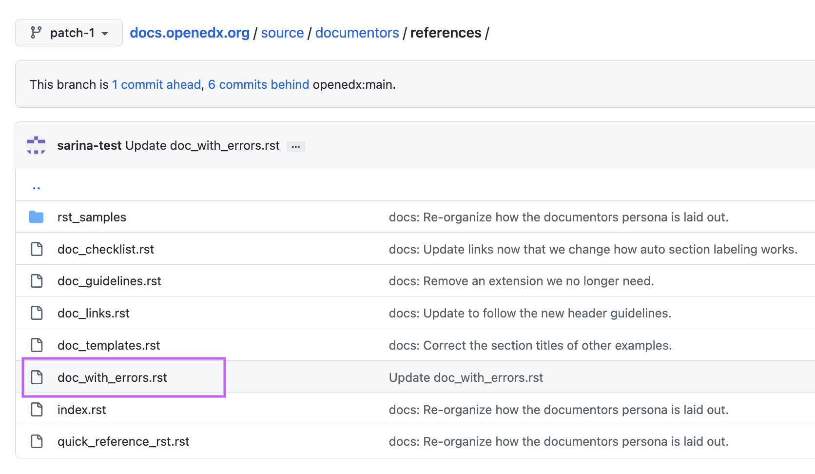 A screenshot of the GitHub UI, highlighting the file tree which can be used to find files