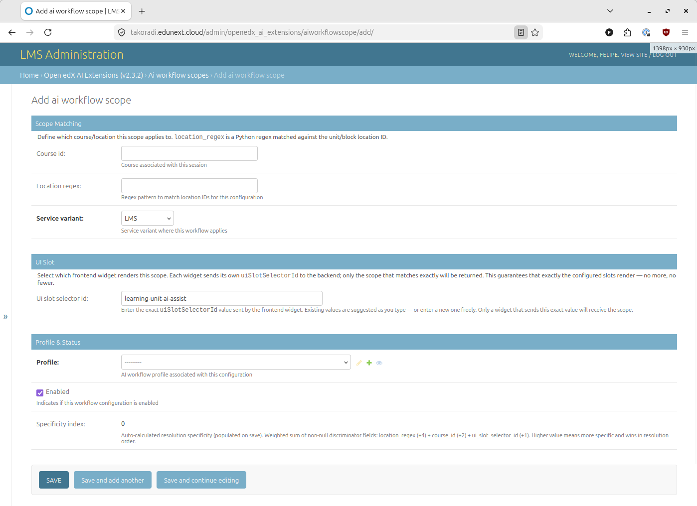 Create new scope interface
